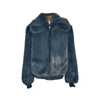 Áo khoác lông thú giả mềm mại cho nữ